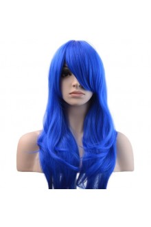 Wig Long Big Wavy Hair Women Cosplay Party Costume Wig(Blue)
